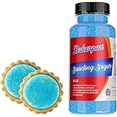 Bakerpan Blue Sanding Sugar for Baking & Cookie Decorating - 5 Ounce Edible Blue Sugar Sprinkles for Cookies, Cakes, Cocktails (Made In USA)