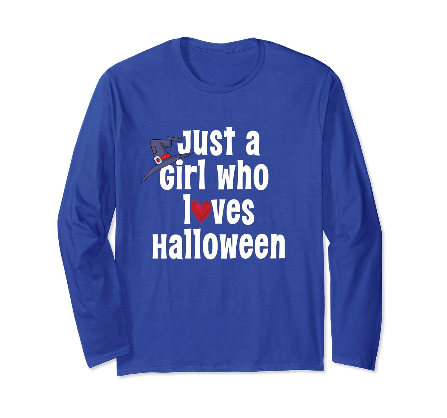 Just A Girl Who Loves Halloween Shirt Witch Hat Cute Gift-ANZ