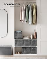 SONGMICS Storage Boxes Set of 6 26x26x28 cm Non-Woven with Handles view 2