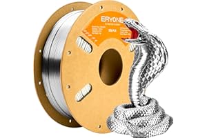 ERYONE Silk PLA Filament for 3D Printer, 1.75mm +/- 0.03mm, 1kg (2.1LBS)/Spool, Silk Silver