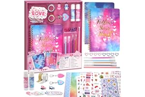 Kidsord DIY Journal Set for Teen Girl Gifts 2 Pack, Teen Girl Gifts for 8 9 10 11 12 13 Years Old, Kids Scrapbook Kit, Teen Girls Trendy Stuff for Birthday Girl Gift Ideas