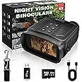 VISIOGEAR Night Vision Goggles - NOVA 4K Night Vision Binoculars for Adults, 3“ HD Screen Binoculars with 7 Levels Infrared Night Vision, 32GB Card Included Perfect for Camping & Security, Black