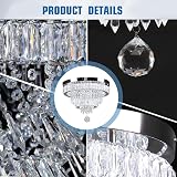 Crystal Chandelier 15.7 Inch Modern 4 Tier LED Ceiling Light 6500K view 5