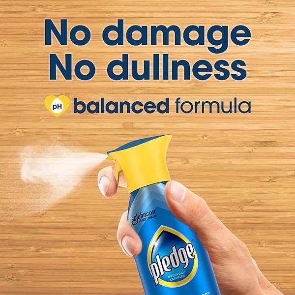 PLEDGE PH-BALANCED MULTISURFACE SPRAY, EVERYDAY CLEANER, RAINSHOWER SCENT, 9.7OZ (PACK OF 3)