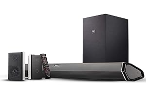 Nakamichi Shockwafe Pro 7.1.4 Channel 600W Dolby Atmos Soundbar with 8" Wireless Subwoofer, 2 Rear Surround Speakers. Experie