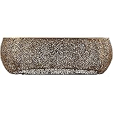 Modern Contemporary Oval-Shape 50" Coffee Table, Solid Aluminum intrigued Design, Mesh Cocktail Table, Creative Center Table 