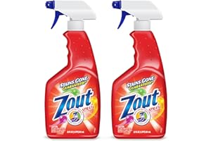 Zout Laundry Stain Remover Spray, Triple Enzyme Formula Removes the Toughest Stains, Made in the USA, 22 Ounce Bottles, 2-Pack