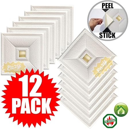 12 Pack Ceiling Tiles 30cm X 30cm Peel And Stick Easy Installation