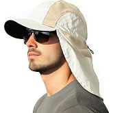 Mens Sun Hat with Breathable Mesh Sun Hats for Men Fishing Hat | Sun Protection, Adjustable Head Circumference with Neck Flap for Hiking Cycling Beach