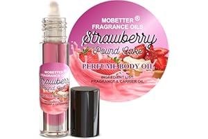 MOBETTER FRAGRANCE OILS Strawberry Pound Cake Perfume body oil fragrance, Floral Fruity Gourmand fragrance for women, Travel 