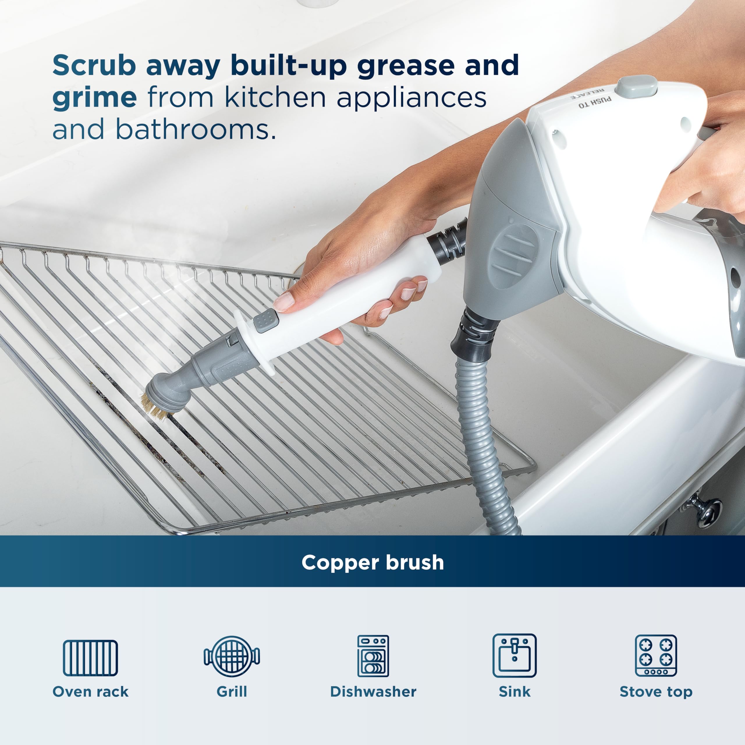 Shark Lift-Away 5-in-1 Steam Mop with Detachable Handheld Steam Cleaner, for Whole Home Cleaning including Sealed Hard Floors, Kitchens, Bathrooms, Upholstery, Cars, Grout & more, Blueberry, S3972BRN