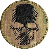 Ghost Recon Wildlands Skull Patch OCP - Funny Tactical Military Morale Embroidered Patch Hook Fastener Backing(Camouflage)