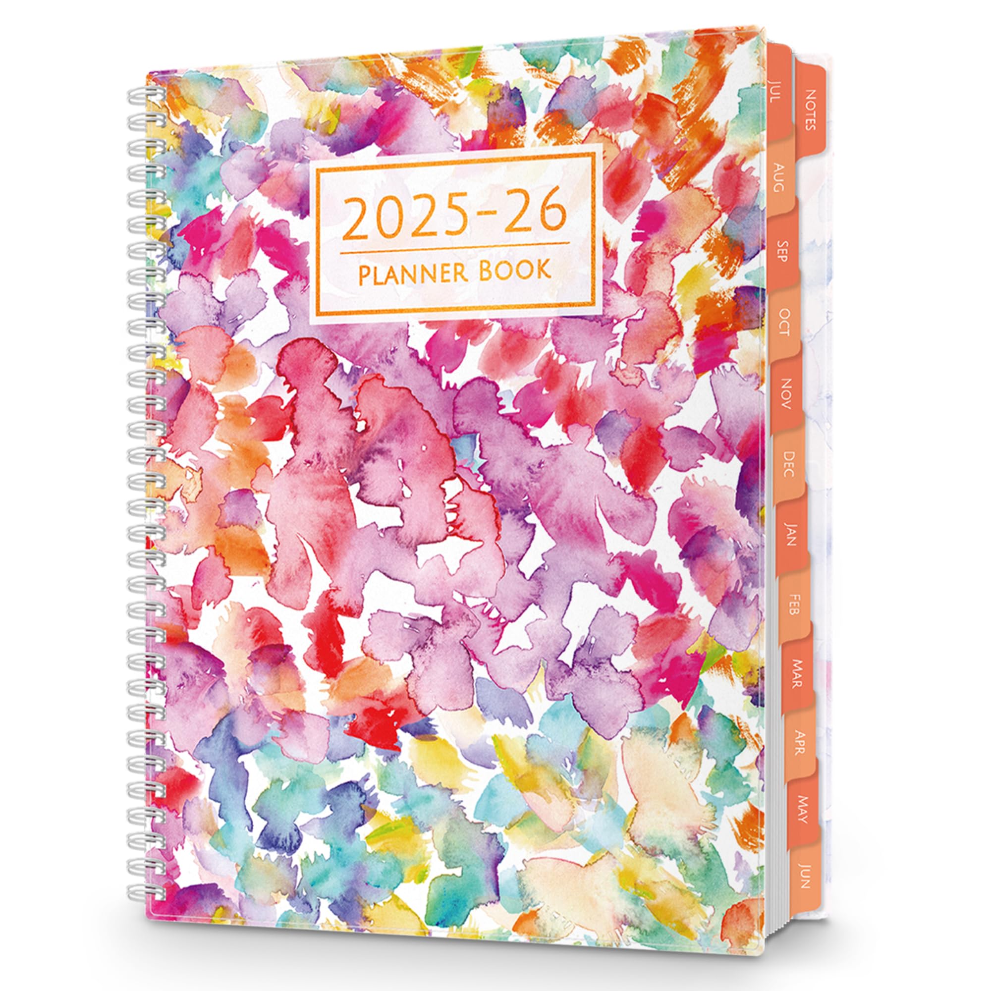 Photo 1 of CRANBURY Academic Planner 2025-2026, Large 8.5x11 Weekly Monthly Calendar Agenda, Use Now to June 2026 Daily Organizer, Spiral Bound Planner with Tabs, Bookmark, Pocket, Stickers