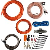 RD True 4 Gauge Car Audio Cable Amp Wiring Kit - 2 Channel Rock Direct CCA Power Cable Amplifier Install Wiring Kit
