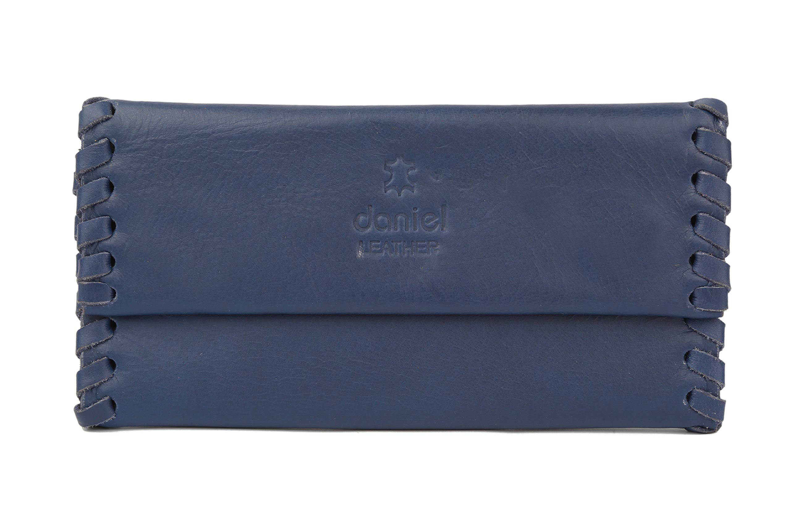 Daniel Leather Real Leather Pouch (Blue)
