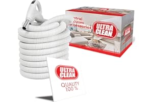 Ultra Clean Central Vacuum Electric Hose 3-Way Switch 24V/110V 360 Degree Swivel Handle Works with All Brands Like Beam Elect