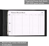 Concord Pukka Pad Visitors Record Book 3 Ring Binder 2000 Entries Black view 3