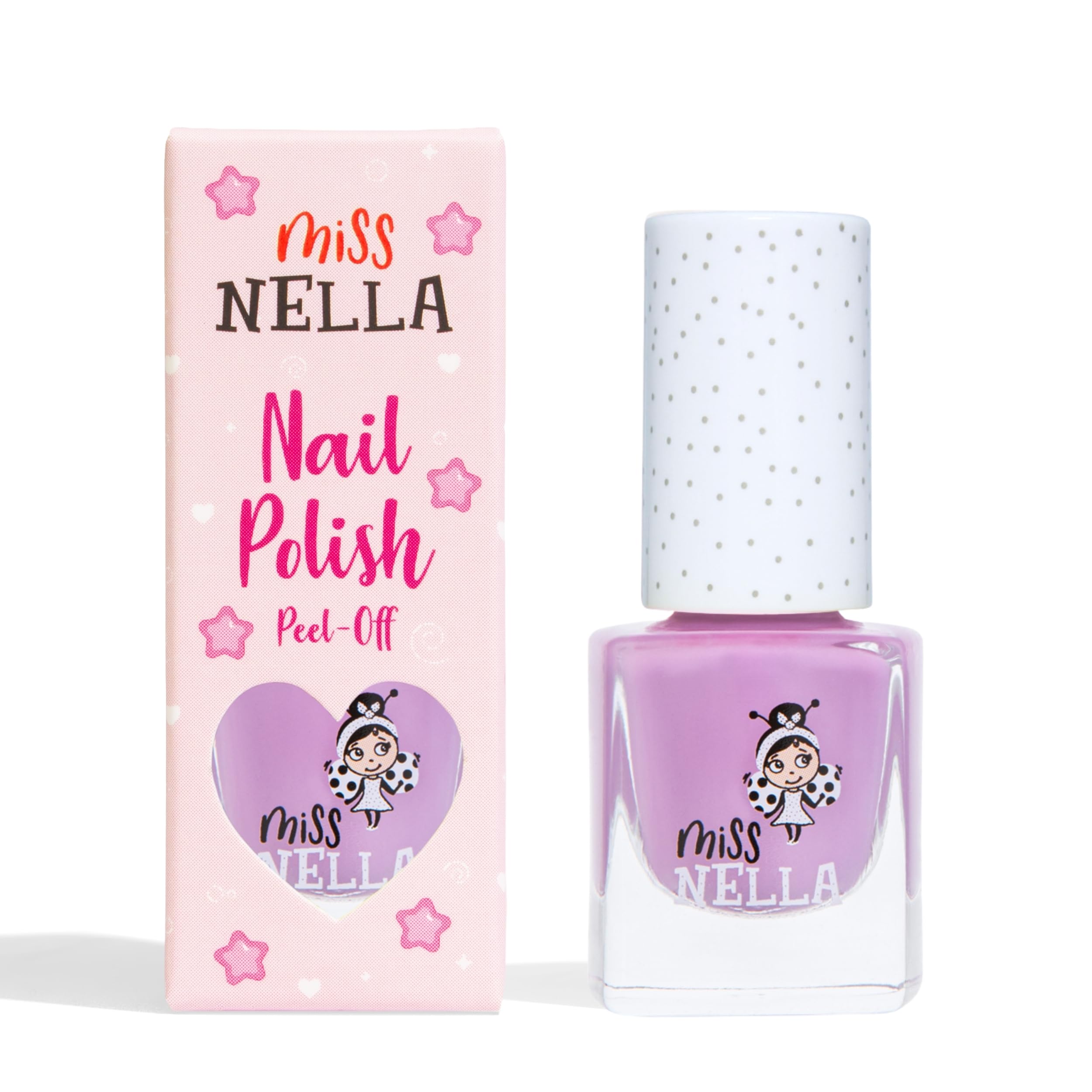 Miss Nella BUBBLE GUM – Safe Special lilac Nail Polish for Kids, Non-Toxic & Odour Free Formula for Children and Toddlers, Natural Water Based for Easy Peel Off