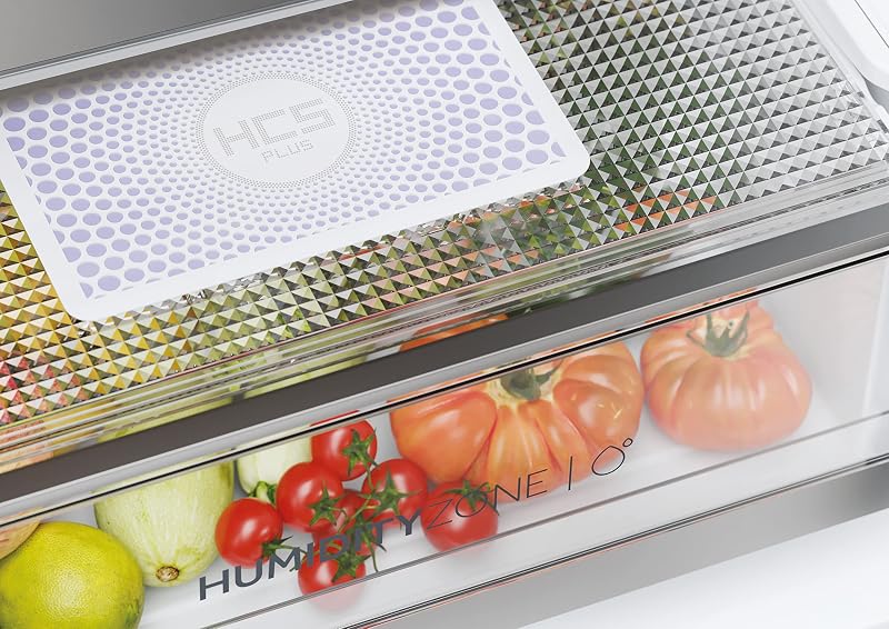 2D 60 SERIE 3 HDW3618DNPK - Frigorifero-congelatore combinato con frontale in acciaio inox, Total No Frost, app Smart hON, HumidityZone, capacità utile XXL, silenzioso, solo 36 dB (A), inox