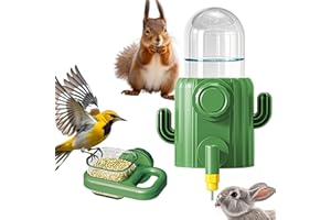 JOLL JOLL Hanging Small Animal Pet Feeder Set for Cage, Food Bowl and Gravity Water Dispenser with 3 Different Nozzles for Dog Cat Rabbit Bird Guinea Pigs Chinchilla Ferret Hedgehog