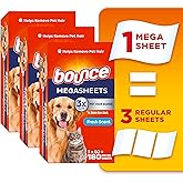 Pet Hair and Lint Guard Mega Dryer Sheets with 3X Pet Hair Fighters, Fresh Scent, 180 Count