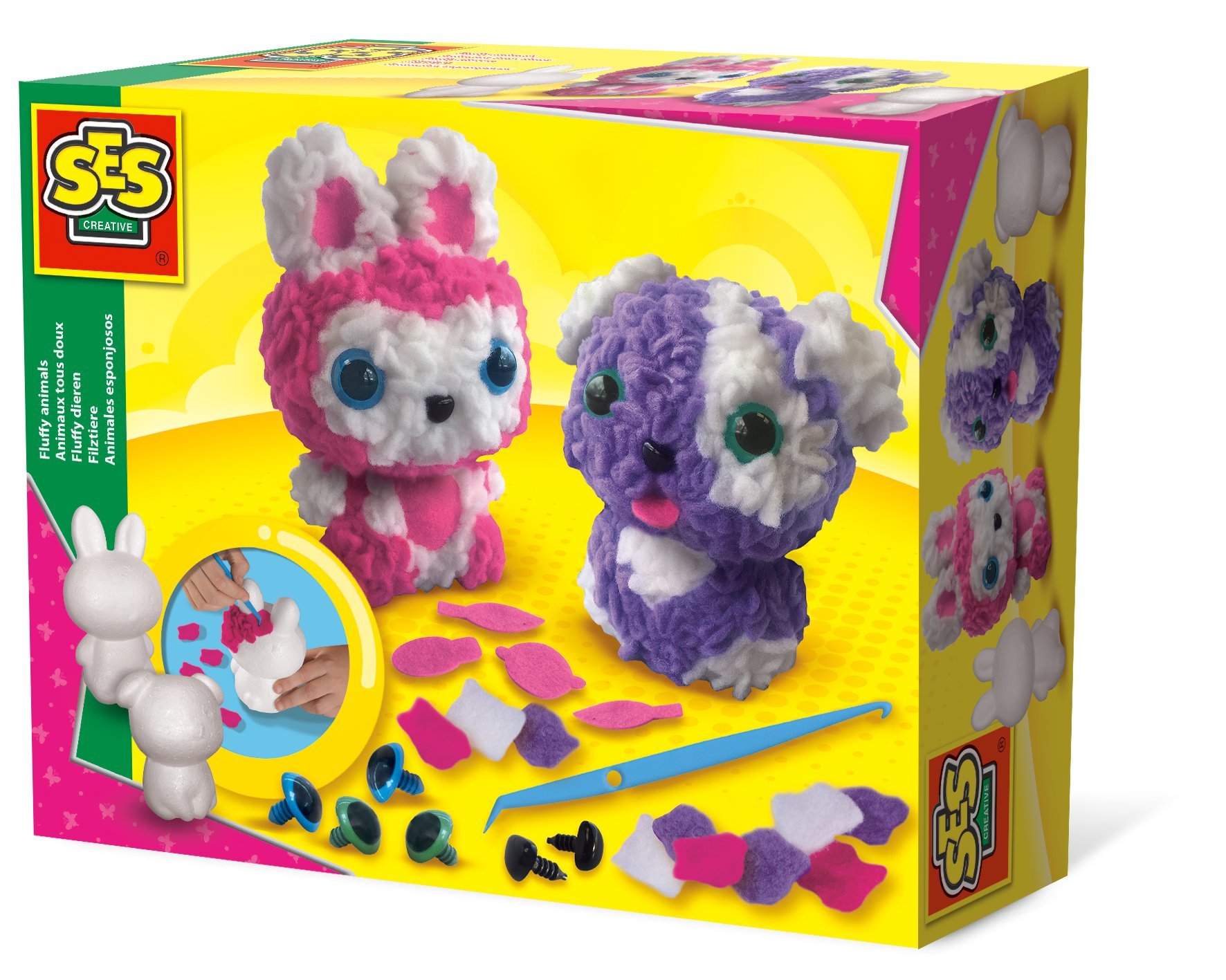 SES Creative 14102 Fluffy Animals, Mixed