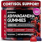 Ashwagandha Gummies &ndash; 120 Count - 2000 MG Ashwagandha Complex Supplements | 2000mg Ashwagandha with L-Theanine, GABA, Magnesium, Zinc &amp; D3 for Relax &amp; Balance; Sugar-Free, Vegan, 120 Gummies
