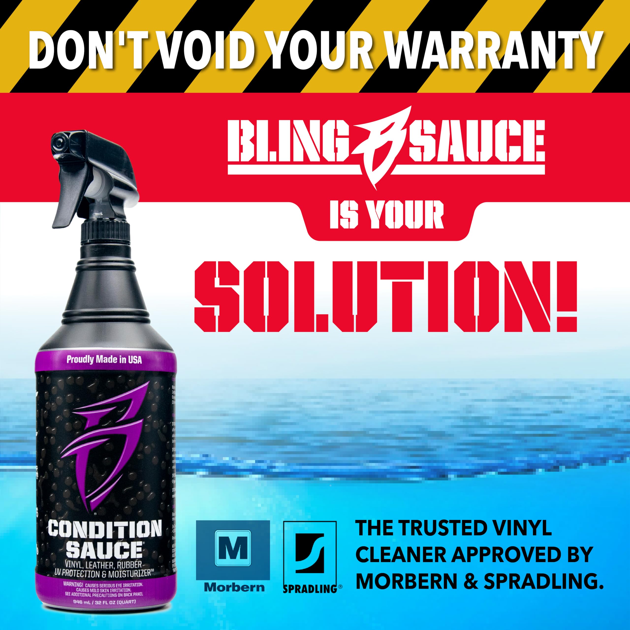 Boat Bling Condition Sauce Premium Interior Moisturizer with UV Protection, for Boats, RVs, Powersport Vehicles and More