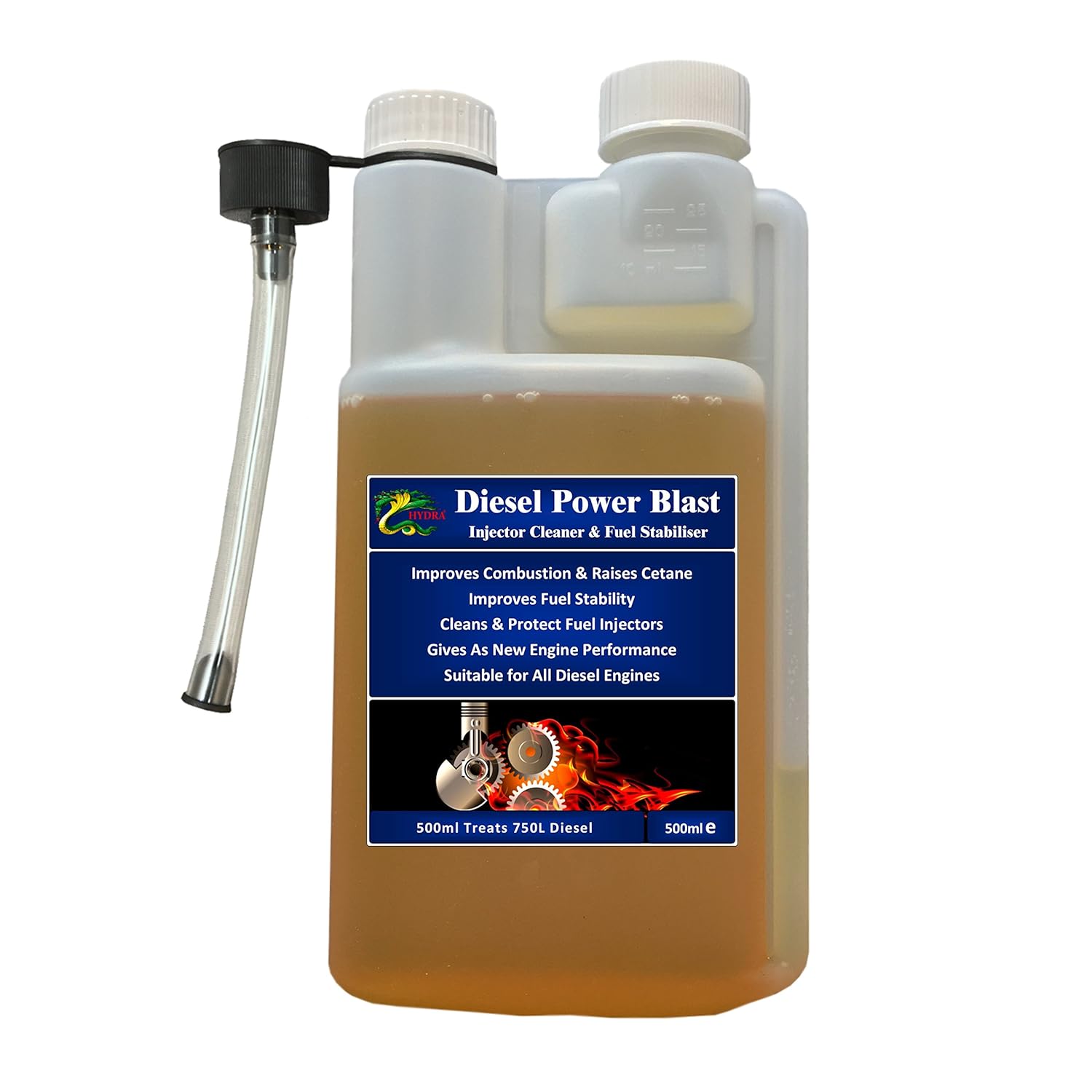 HYDRA DIESEL POWER BLAST INJECTOR CLEANER 500ml Fuel Additive Treats Up