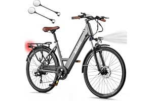 ACTBEST Core Electric Bike for Adults - 468Wh Removable Battery, 26 inch Step Thru Electric Bicycle, 350W(Peak 500W) Brushless Motor Cityrun Ebike, with 7 Speed, Up to 50 Miles, E-Bikes