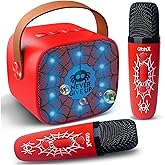 Mini Karaoke Machine for Kids:Birthday Gift for 3 4 5 6 7 8 9 10 11 12+ Year Old Boy Girl Gifts Toddler Singing Toys Bluetooth Speaker with 2 Wireless Microphone Fun Voice and Lights Teens Party Gifts