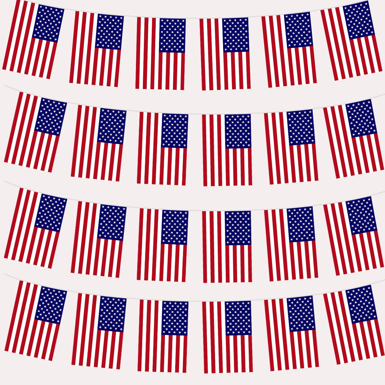 Bunting 10m 30 Flags 14x21cm, Euro Football 2024 Bunting Flags Banner Party Decorations for Sports Events Bar Garden Indoor Outdoor (United States)