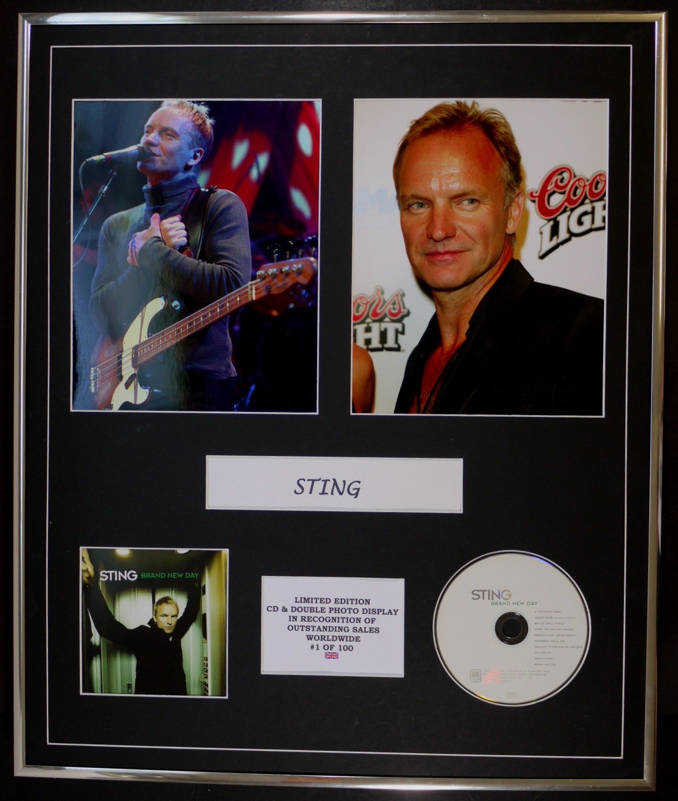 STING/CD & DOUBLE PHOTO DISPLAY/LTD. EDITION/COA DAY