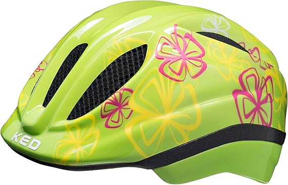 KED Meggy II Trend Helmet Kids Green Flower Kopfumfang M | 52-58cm 2018 Fahrradhelm, 52-58 cm, Green Flower