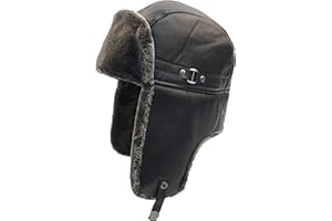 Men’s Winter Bomber Hat Trooper Trapper Hat Aviator Hat Hunting Hat Soft Breathable Fur Ear Flap Hat