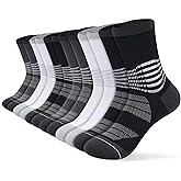 IRAMY Crew Compression Socks for Women Men with Ankle Arch Support Plantar Fasciitis Relief 3/6 Pairs