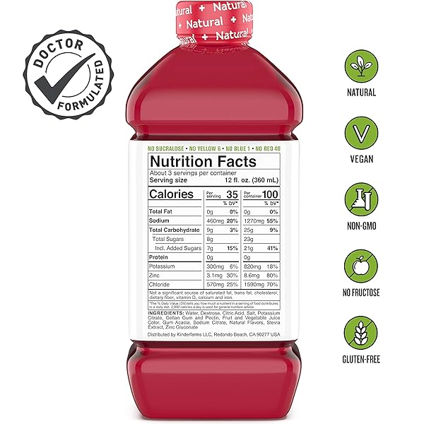 KINDERLYTE | NATURAL PEDIATRIC ELECTROLYTE SOLUTION | DOCTOR-FORMULATED FOR RAPID REHYDRATION | NO ARTIFICIAL SWEETENERS, COLORS OR FLAVORS | KID-FRIENDLY TASTE | 1-PACK | FRUIT PUNCH