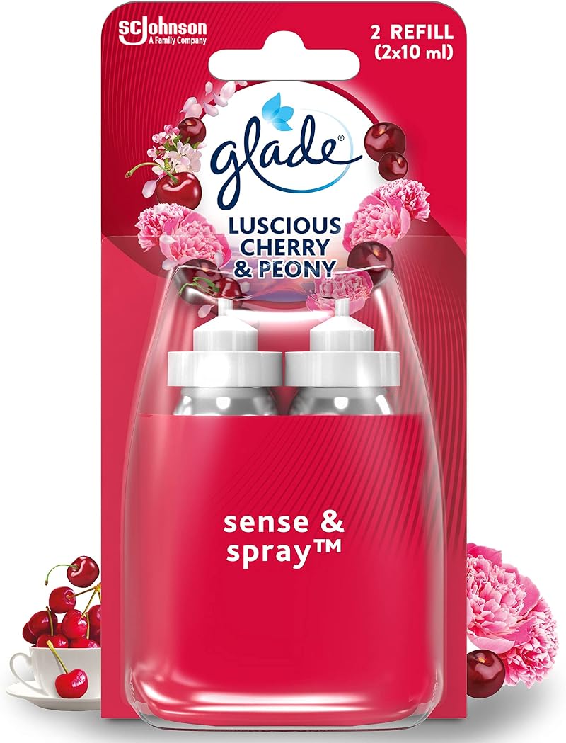 Glade Sense & Spray Cherry & Peony Refill Duo Pack 2 x 18ml Motion Activated