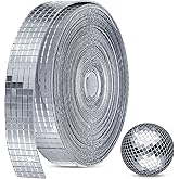 SATINIOR 3000 Pcs Disco Ball Mirror Tiles Self Adhesive for Crafts 5 x 5 mm Small Disco Tape Ball Stickers Square Mosaic Tiles Mirror Pieces for DIY Craft Party Decor