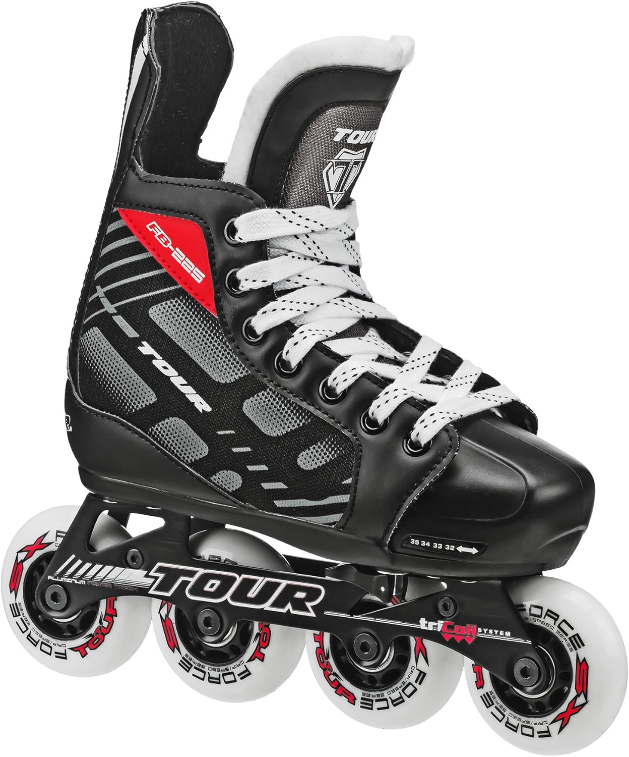 Tour Hockey 38TYM FB225 Adjustable Inline Hockey Skate (Size 14