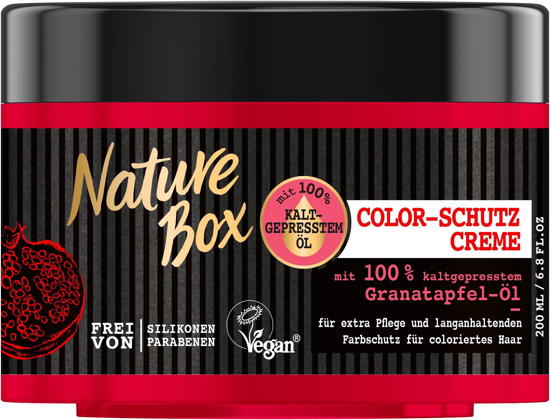 3 x Nature Box Color-Schutz Creme Granatapfel-Öl je 200 ml Haarkur Farbschutz