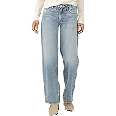 Silver Jeans Co. Women's Loose & Low Rise Straight Leg Jeans