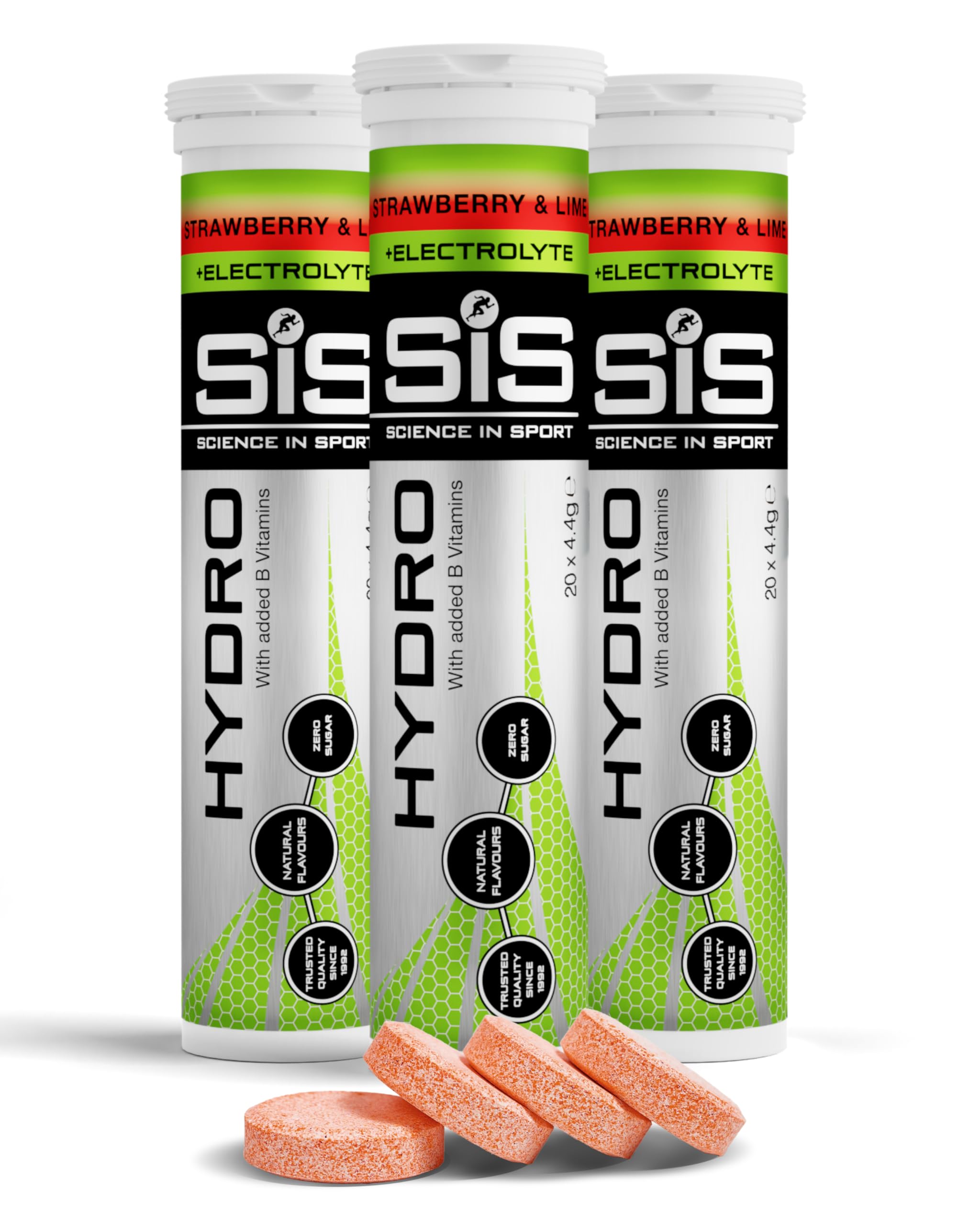 Science in Sport Hydro Electrolyte Tablets 60 pcs. Strawberry & Lime – Vegan & Gluten-Free, Ideal to Promote Hydration and Maintain Electrolytes Balance (Packaging May Vary)