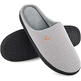 VONMAY Women's Slip On Slippers Warm Two-Tone Memory Foam House Shoes Lightweight Non-Slip Indoor Outdoor