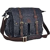 LEATHER VILLAGE Canvas Messenger Shoulder Bag for Men & Women – Stylish Crossbody Satchel for Office, Travel & Daily Use