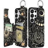Shorogyt for Samsung Galaxy S26 Ultra Wallet Case, Sun Moon | Card Holder Slots, Kickstand Viewing, Magnetic Clasp, Leather RFID Blocking, Cute Design, Flip Folio Phone Cover for Women