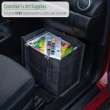 VenO 4 Pack Reusable Grocery Bags with Hard Bottom, Front Pocket, view 7