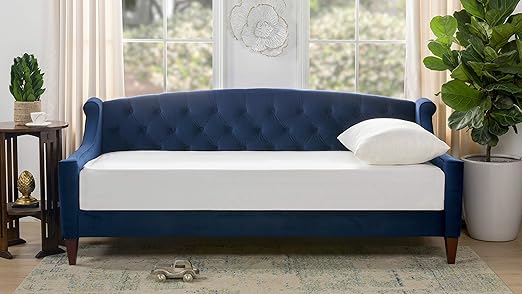 Amazon Com Jennifer Taylor Home Sofa Bed Navy Blue Velvet