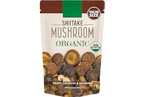 GENERIC The Snak-Yard Shiitake Mushroom Snacks, Crispy and Crunchy, Lightly Seasoned, Ready to Eat, Organic, Resealable Bag, 14.11 oz Value Size