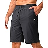 Pudolla Men's Lounge Shorts with Pockets 9" Lightweight Sweat Jersey Shorts for Men Workout Gym Athletic